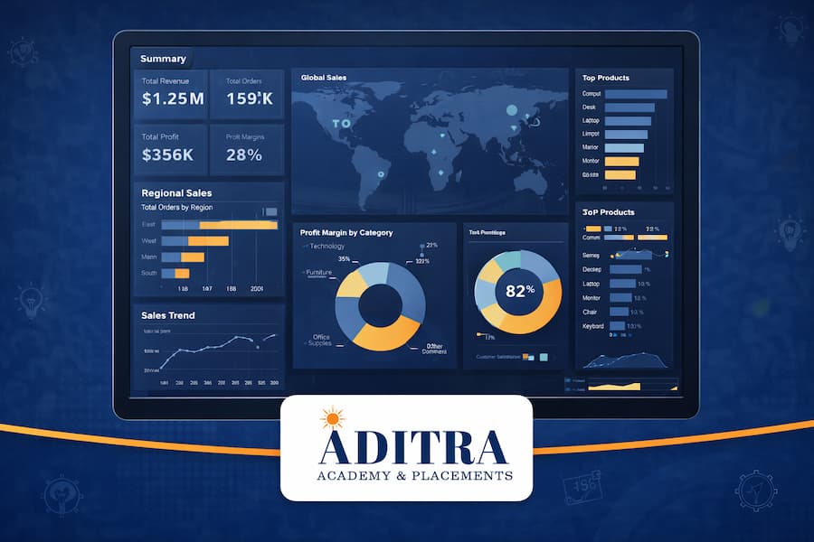 Data analytics training with dashboards and business intelligence tools