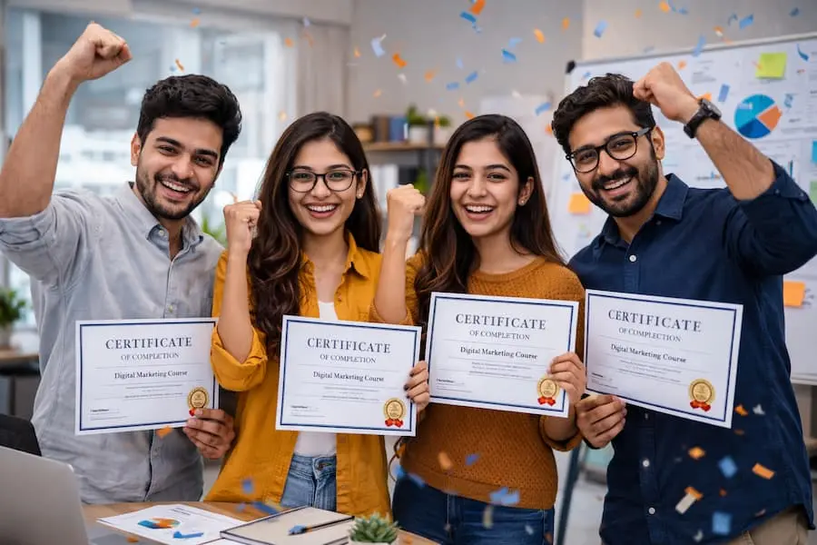 students successfully placed after digital marketing training