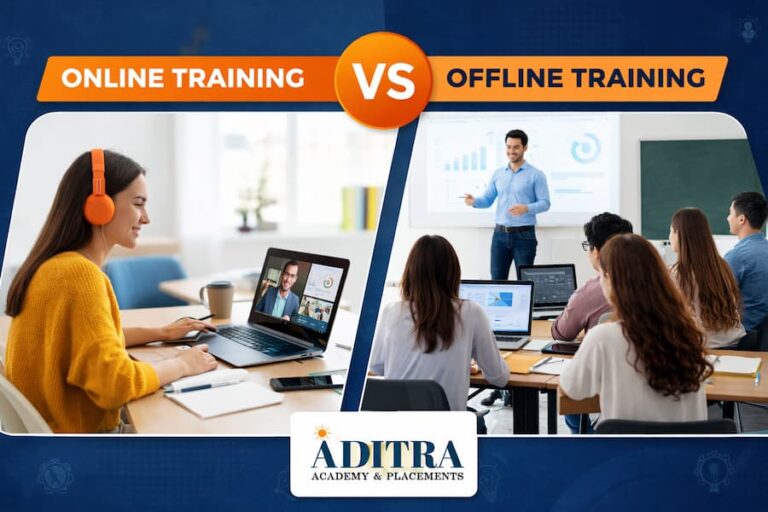 Online vs Offline Training comparison for skill development students
